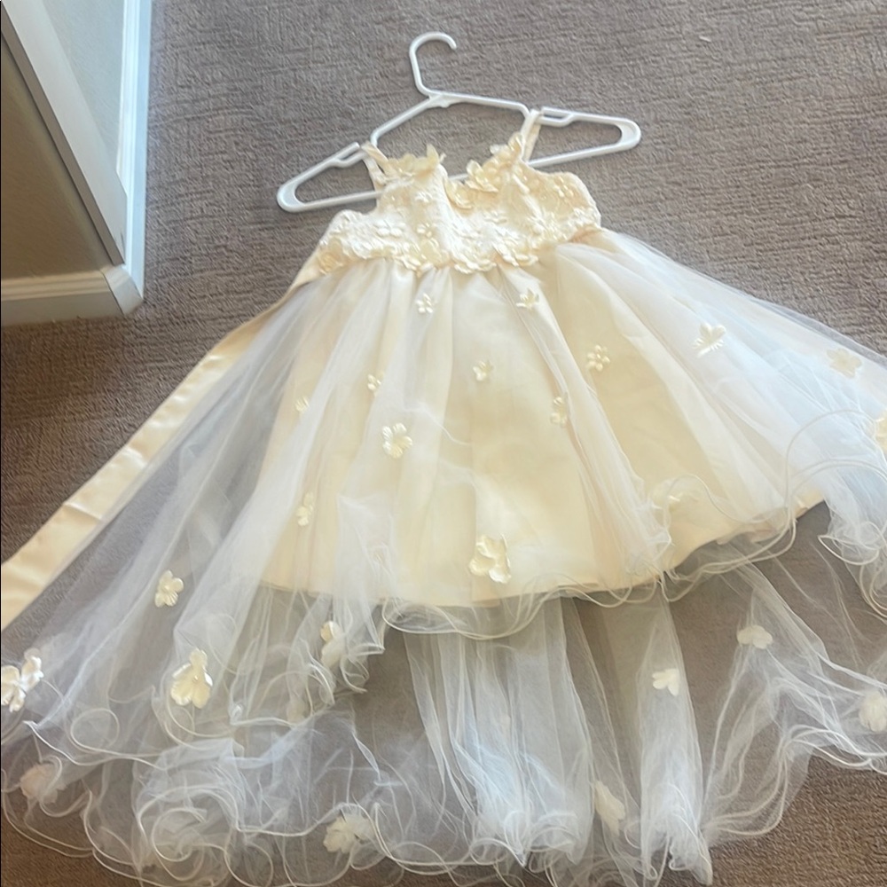 Elegant Ivory Flower Girl Dress